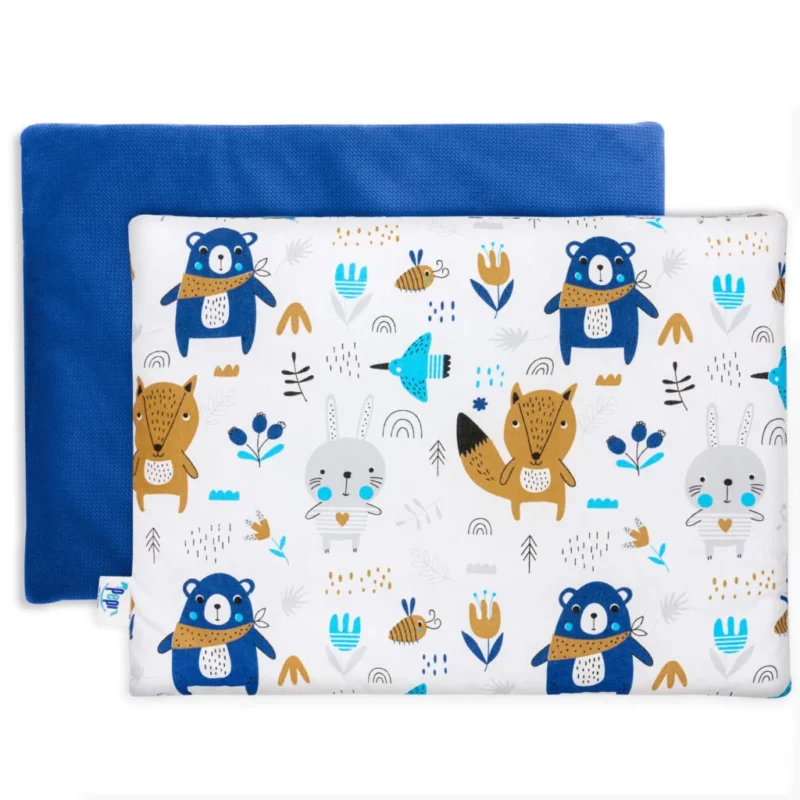 Lapos párna 30×40 - Blue Bear - pamut/velvet - Image 2