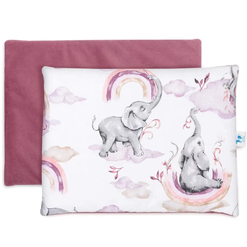 Lapos párna 30×40 - Eledreams Pink - pamut/velvet - Image 2