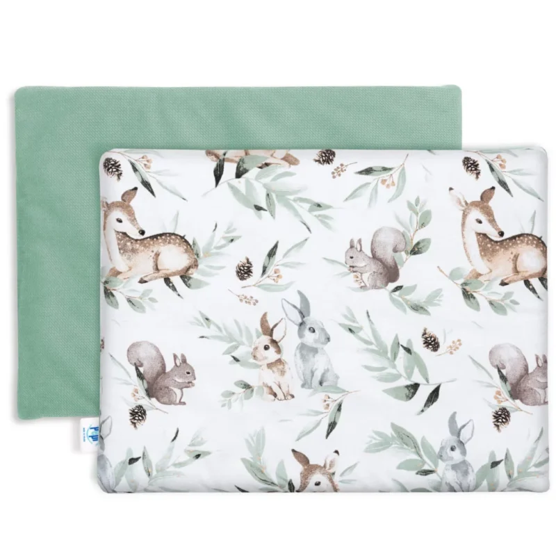 Lapos párna 30×40 - Green Groove - pamut/velvet - Image 2
