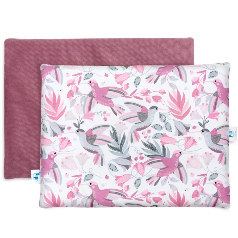 Lapos párna 30×40 - Hummingbird old rosa - pamut/velvet - Image 2