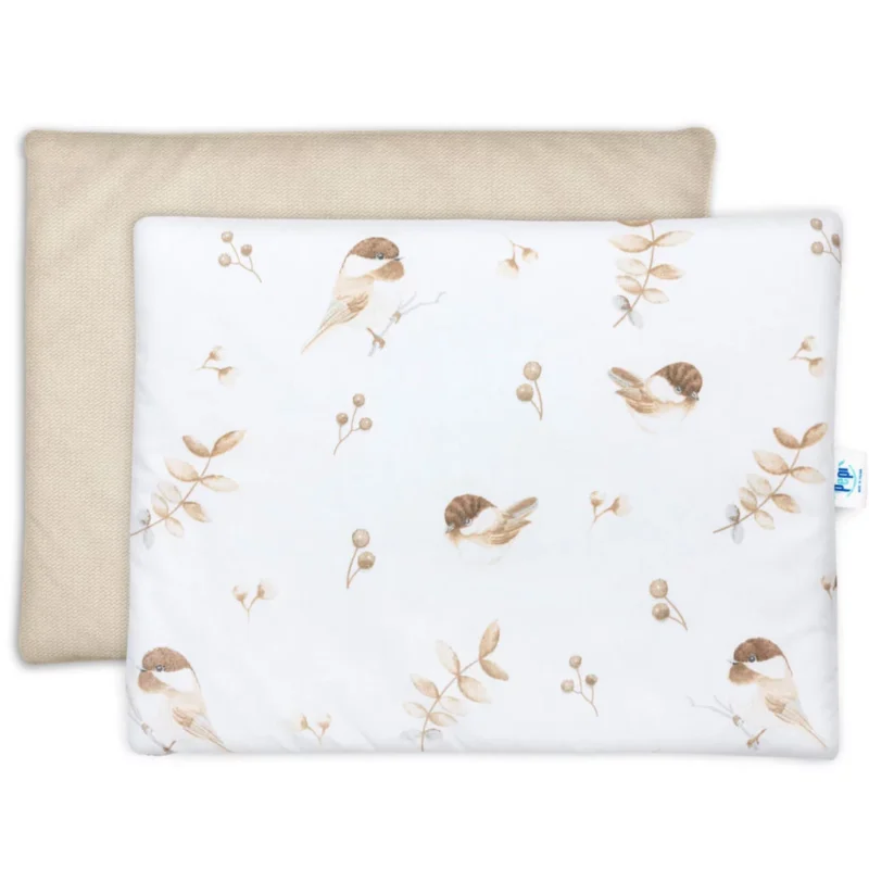 Lapos párna 30×40 - Lovely Bird cappucino - pamut/velvet - Image 2