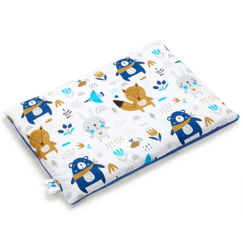 Lapos párna 30×40 - Blue Bear - pamut/velvet