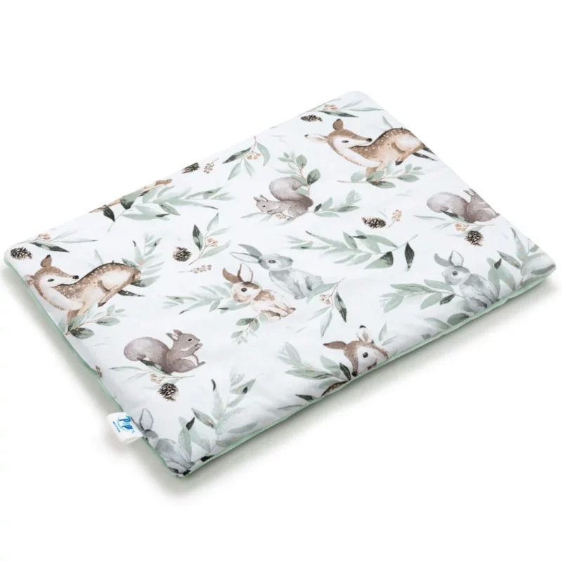 Lapos párna 30×40 - Green Groove - pamut/velvet