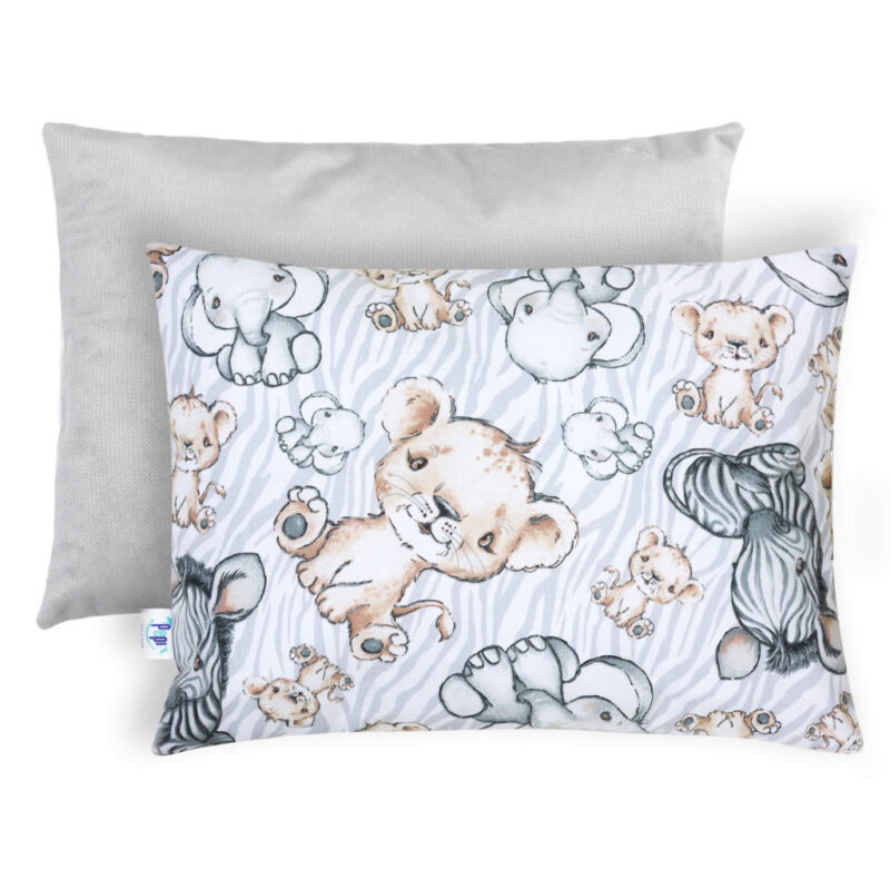 Pelyhes párna 30×40 - Safari grey - pamut/velvet