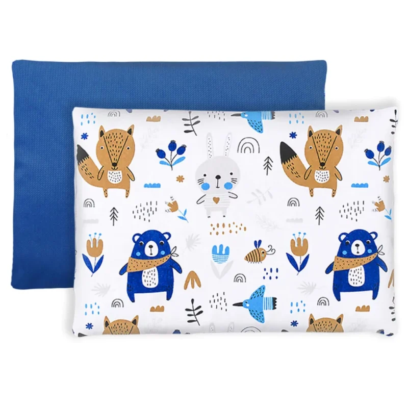 Lapos párna 25×35 - Blue Bear - pamut/velvet