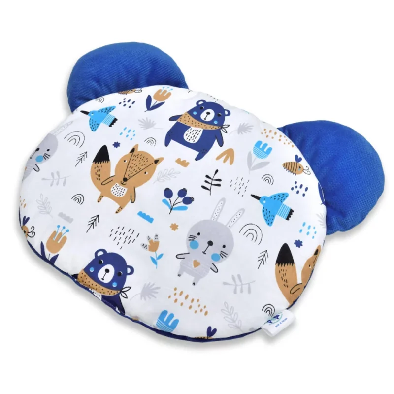 Lapos párna MACI - Blue Bear - pamut/velvet