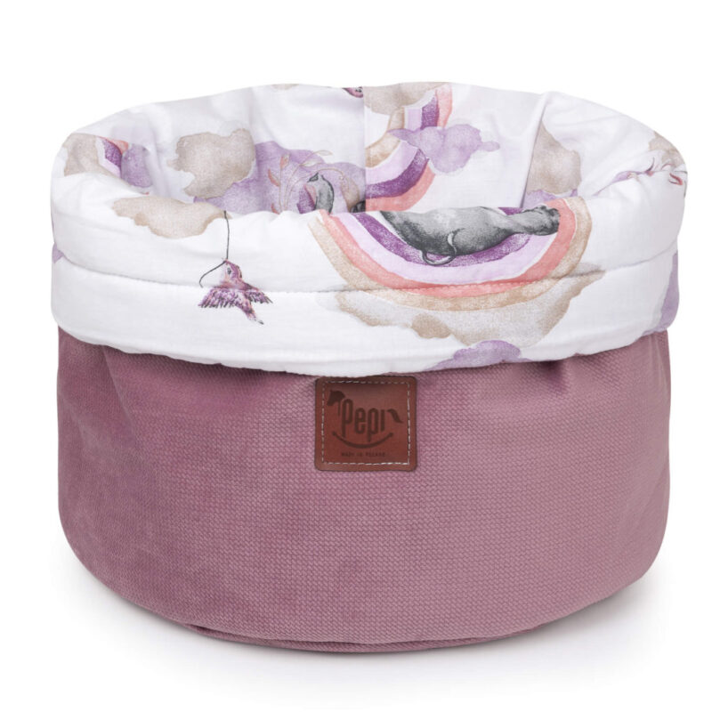 Kosárka babakellékekhez - Eledreams Pink - pamut/velvet
