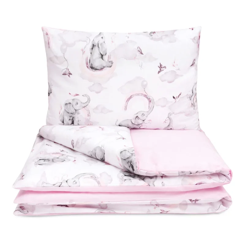 Gyermek ágyneműgarnitúra - 120×90 paplanhuzat és 40×60 párnahuzat pamut - Eledreams Pink