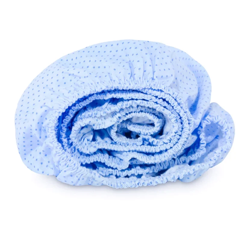 Lepedő pamut kiságyba gumis 60x120 - Dots Blue