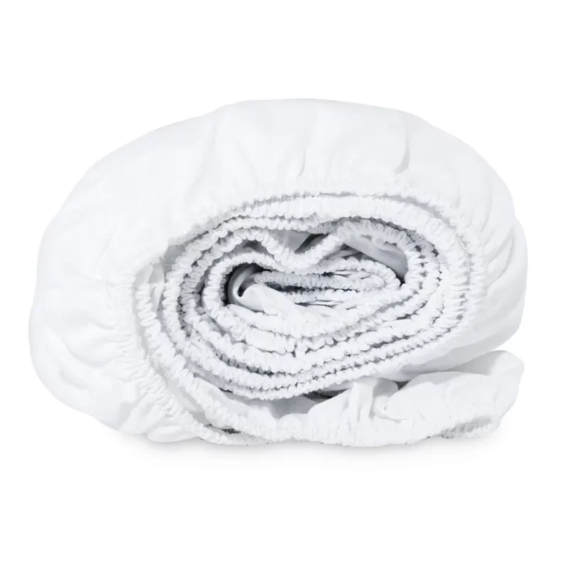 Lepedő pamut kiságyba gumis 60x120 - White