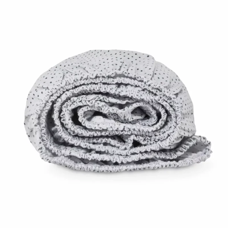 Lepedő pamut kiságyba gumis 60x120 - Dots Grey