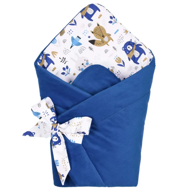 Pólya/takaró - Blue Bear - pamut/velvet