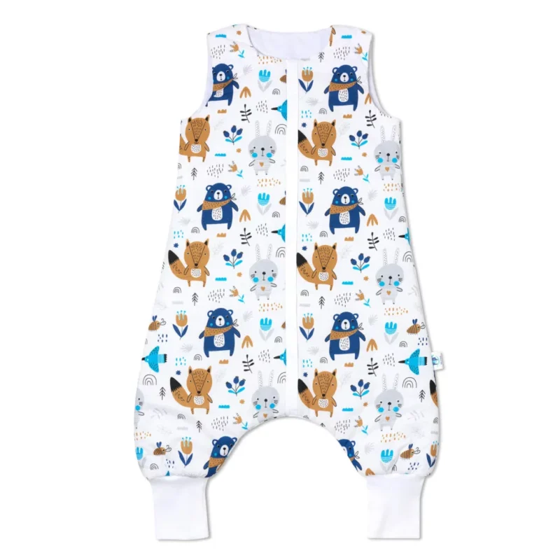 Hálózsák nadrágszárral alváshoz - Blue Bear - pamut 