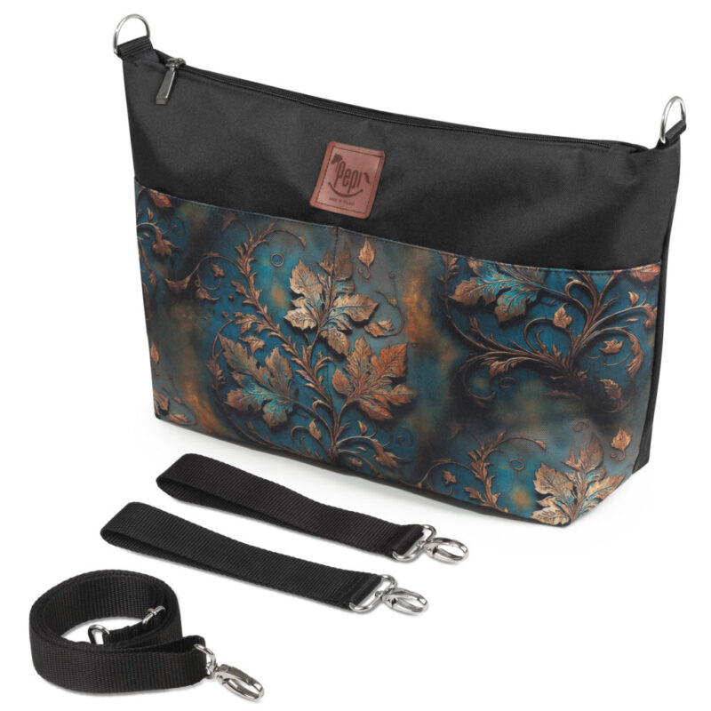 Babakocsi táska vízálló shopper - Gold Leaf Black
