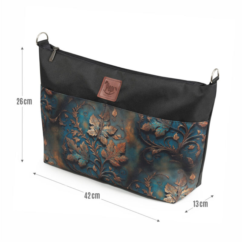 Babakocsi táska vízálló shopper - Gold Leaf Black - Image 2