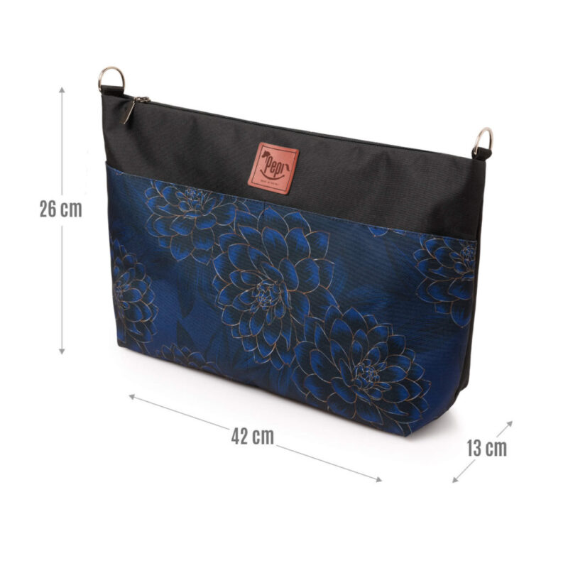 Babakocsi táska vízálló shopper - Peony Black - Image 2