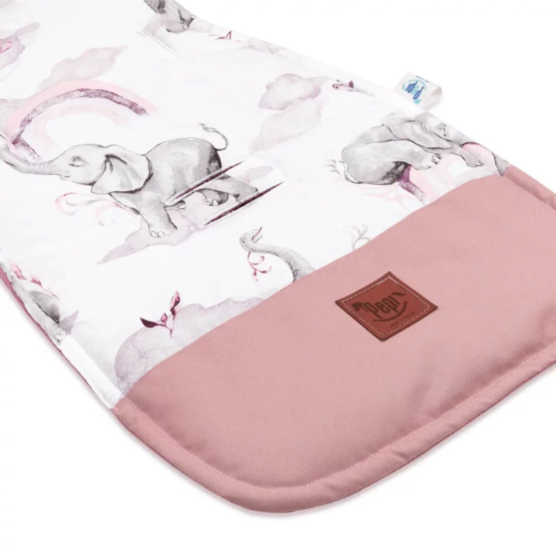Babakocsi betét övvédőkkel - Eledreams Pink - pamut/velvet - Image 4