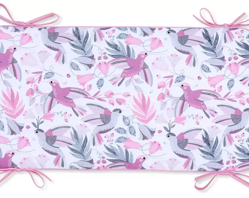 Rácsvédő panelos 60×30 - Hummingbird pink - pamut