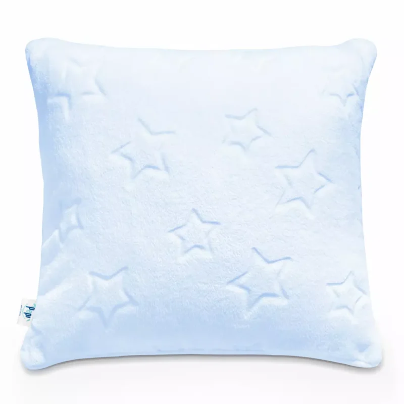Csillagos párnahuzat 40×40 - blue baby - plüss