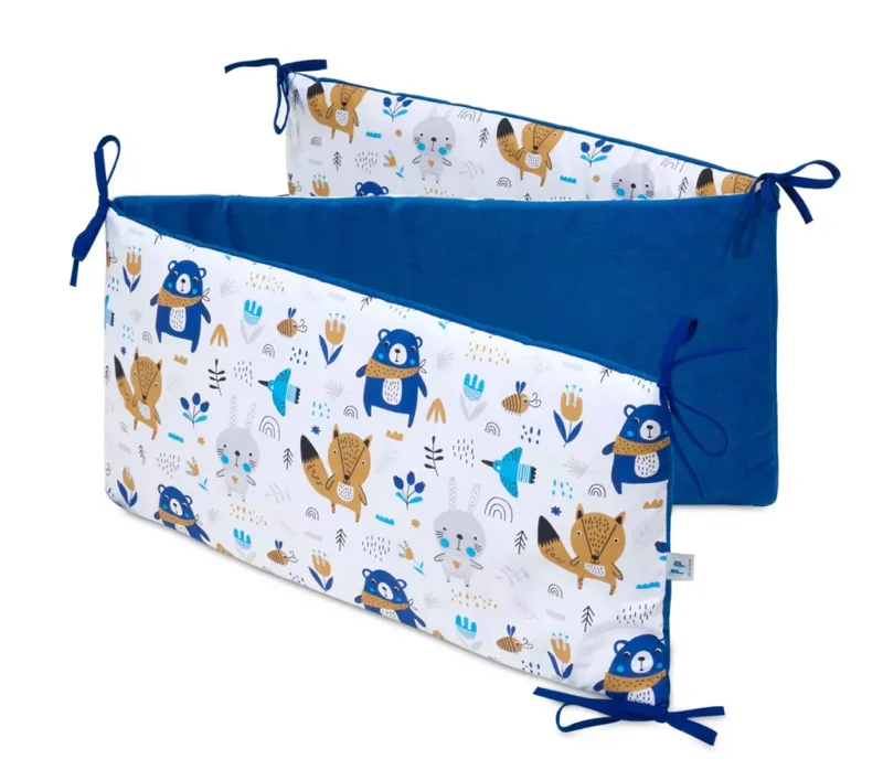 Rácsvédő - Blue Bear - pamut/velvet
