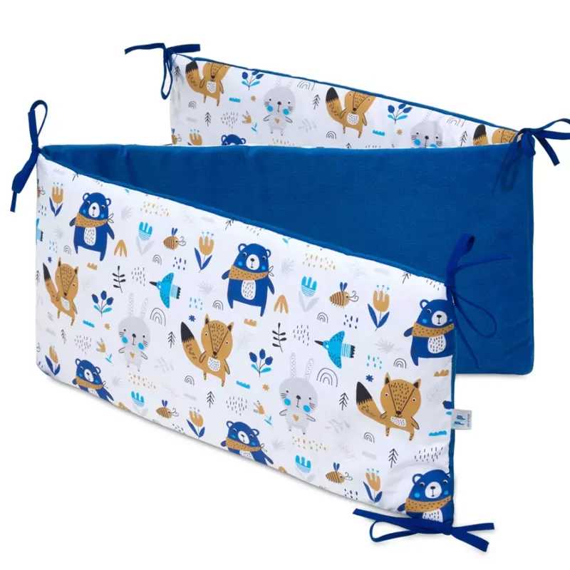 Rácsvédő - Blue Bear - pamut/velvet
